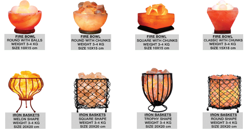 Bowl & Iron Basket Shape Salt Lamps